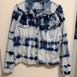 Baccini Blue Tie-Dye Jean Jacket